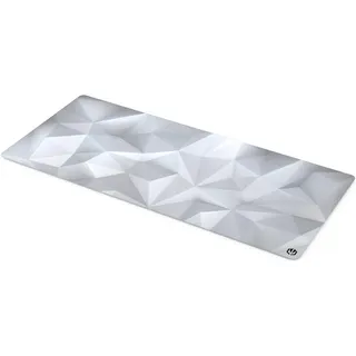 endorfy Crystal Onyx White XL – Glattes Mauspad für hohe Präzision, umsäumte Kanten, ausgewogenes Gleitverhalten, leicht abwaschbar, rutschfeste Gummibasis, stilvolles Design, Weiß (900 × 400 × 3 mm)