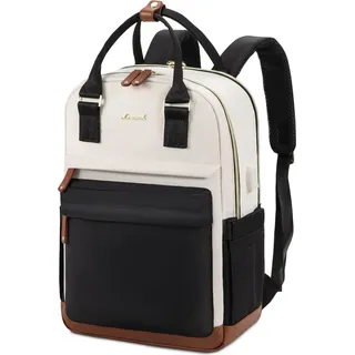 LOVEVOOK Rucksack Damen 15,6 Zoll Laptop Schwarz Wasserdicht Cod. A-Beige