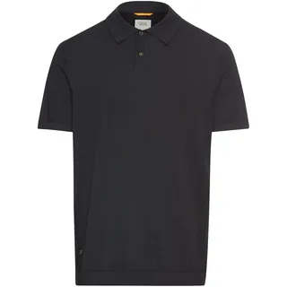 camel active Herren Leichtes Strick-Polo aus Reiner Baumwolle Navyblau, menswear-3XL