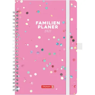 BRUNNEN Buchkalender Familienplaner 2027 „Confetti“ | A5, Papier