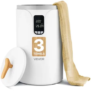 Vevor Handtuchwärmer Eimer Wärmegerät 20 L mit LED-Anzeige & Einstellung (Timer & Temperatur) & Sicherheitsschloss, Towel Warmer für Badezimmer Waschküche Boden, zum Wärmen von Decken, Pyjamas