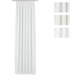 Gardine WIRTH "7227" Gr. 20, blau, B:750cm H:245cm, Polyester, Gardinen, Gardine, Store - Faltenband 1:3