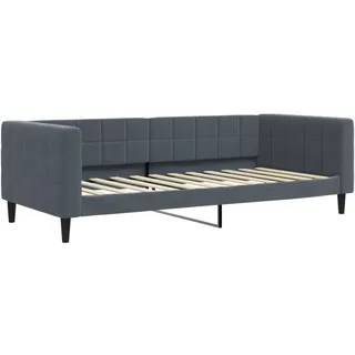 vidaXL Tagesbett Dunkelgrau 100x200 cm Samt - Grau