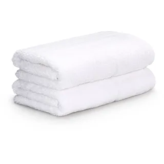 frottana Pearl Handtuch 50 x 100 cm aus 100% Baumwolle, Snow 2er Set