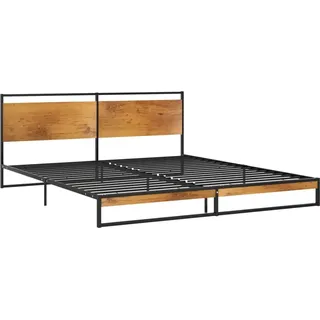 vidaXL Bettgestell Metall 180x200 cm - Schwarz