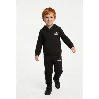 Trainingsanzug PUMA "MINICATS LOUNGEWEAR SET TR INF", Kinder, Gr. 80, puma schwarz, Sweatware, Obermaterial: 68% Baumwolle, 32% Polyester, bedruckt, regular fit, Sportanzüge Trainingsanzug, mit Kapuze