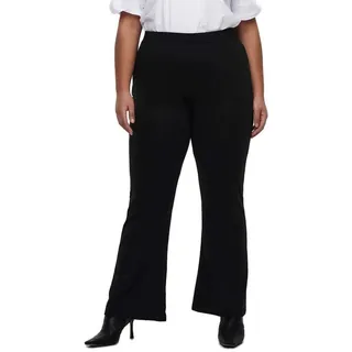 ONLY Carmakoma Damen Carpever Flared Pants JRS Hose, Schwarz, 50-52 Große Größen EU