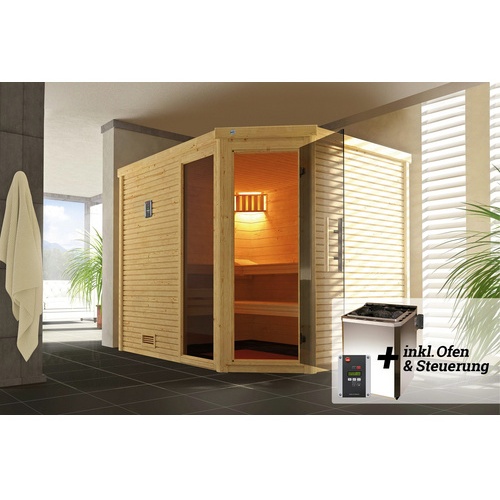 Bild von Design-Sauna Cubilis 3 Sparset 7,5 kW BioS