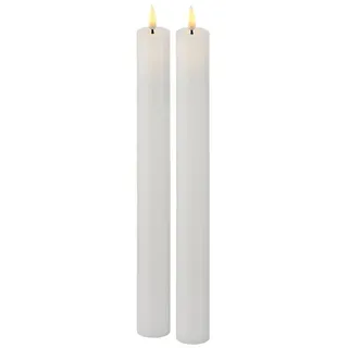 LED-Echtwachskerzen Sille Exclusive Sirius weiß, 25 cm