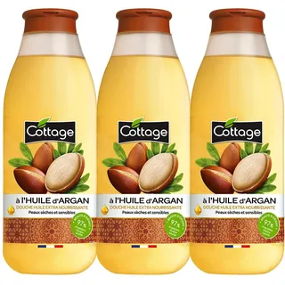 Cottage Cottage cottage dusche zusatz nährende arganöl 560 ml - 3er set