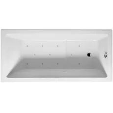 RIHO Lusso Plus Rechteck-Badewanne, mit Air-System, 170x80x48cm, 215 Liter, Einbau, 1-Sitzer, weiß, B00600, Ausführung: 180x90x48cm, Nutzinhalt: 250 Liter