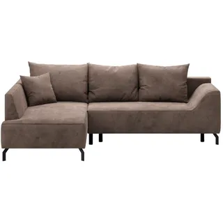 Mid.you Eckschlafsofa , Braun , Textil , Füllung: Faserbällchen, Schaumstoffflocken,Faserbällchen, Schaumstoffflocken,Faserbällchen, Schaumstoffflocken , 273x167 cm , Made in EU, Oeko-Tex® Standard 100 , Bettkasten erhältlich, seitenverkehrt erhältlich, Schlafen auf Sitzhöhe, Bettfunktion erhältlich, Rücken echt , Wohnzimmer, Sofas & Couches, Schlafsofas, Sonstige Schlafsofas