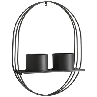 [en.casa] Pflanzenregal Vestby , Metall , 46.5x61x15 cm , Wohnzimmer, Regale, Wandregale