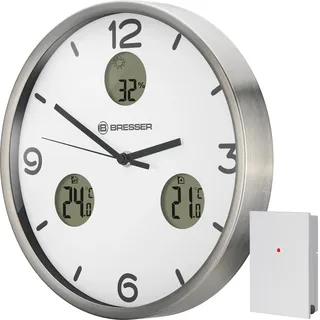 wanduhr MyTime 30 cm Edelstahl silber/weiß - Weiß