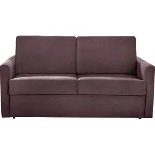 PLACES OF STYLE Schlafsofa »Goldpoint 162 cm, Dauerschläfer, Liegefläche 120/200cm,«, 2-Sitzer mit Bettfunktion, Bonell-Federkernmatratze lila