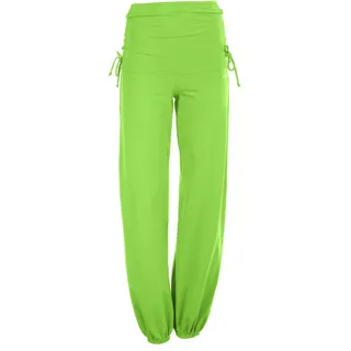 Sporthose WINSHAPE "WH1", Damen, Gr. S, Normalgrößen, grün (apfelgrün), 90% Baumwolle, 10% Elasthan, Hosen Sporthose, mit seitlicher Raffung