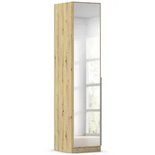 Rauch Möbel Alabama, Kleiderschrank für Schlafzimmer, Kinderzimmer, Wohnzimmer, Garderobe, Flur, 1-türig, Spiegel, mit Zubehör Basic, Farbe Eiche Artisan, Holz, Breite 47 cm