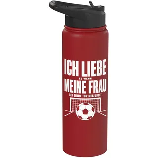 Ich Liebe Meine Frau Bei Einem Tor Mitjubelt Fußball Fan Stainless Steel Insulated Water Bottle