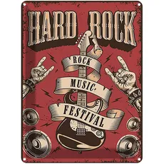 Blechschild 30x40 cm - hard Rock Music festival