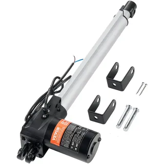 Vevor 6000N Linear Actuator DC 12V Linearantrieb IP44 Elektrischer Linearmotor 300mm Hublänge Geräuschpegel 50dB Elektrische Türöffner 5mm/s Fahrgeschwindigkeit Lineartechnik Verstellantrieb