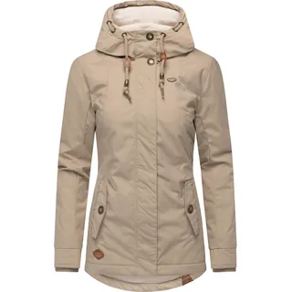 Winterjacke RAGWEAR "Winterjacke Monade", Damen, Gr. L, beige (light taupe25), Obermaterial: 65% Polyester PES. 35% Baumwolle CO.  Obermaterial: Futter: 100% Polyester PES. 100% Polyester PES., Jacken Winterjacke