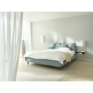 JOKA Polsterbett »Arte« Strukturbezug, Flexinet Matratze in H2 oder H3 wählbar, blau