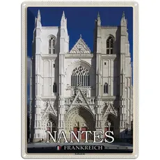 Blechschild 30x40 cm - Nantes Frankreich Kathedrale