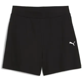 Puma Damen ESS Elevated High-Rise Rib Shorts 5" Gestrickte Shorts, PUMA Black, L