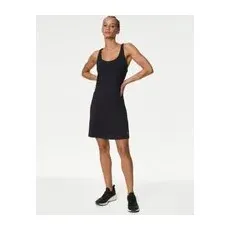 Womens Goodmove Racerback Sports Dress - Black, Black - 12