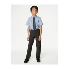 M&S Collection Pantalon garçon coupe standard à taille ajustée, idéal pour l'école (du 2 au 18ans) - Grey, Grey - 3-4 Y