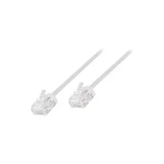 LogiLink CQ3021U RJ45 Netzwerkkabel, Patchkabel CAT 6a U/UTP 0.50 m Weiß extrem dünn, hochflexibel