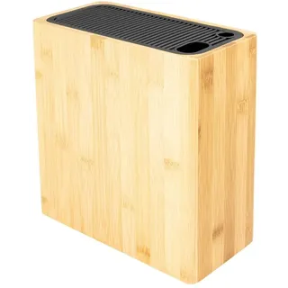 Rockingham Forge Universal Messerblock, extra großer Aufbewahrungsblock mit 28 Steckplätzen, Bambus KB-6824WB, Schwarz