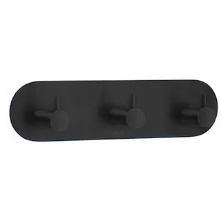 Haken , Schwarz , Metall , 19x4.8x3 cm , Garderobe, Garderobenhaken, Kleiderhaken