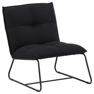 VCM Livetastic Sessel Schwarz Metall, Textil, 62x78x83 cm Wohnzimmer, Sessel, Sonstige Sessel
