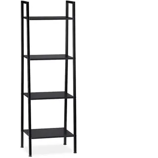 Relaxdays Standregal 136 x 44 x 31,5 cm Schwarz