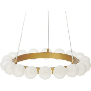 Beliani Hängeleuchte GEORGES Metall Gold