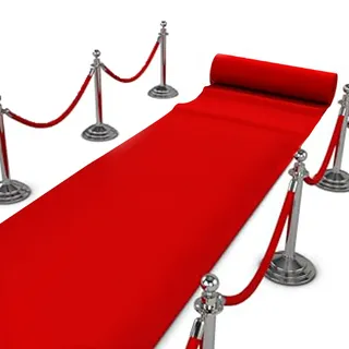 dofopo Roter Teppich Läufer 1 x 15 m Party Hochzeit VIP Event Empfangs Messe Teppich Rutschfester Gangläufer Meterware