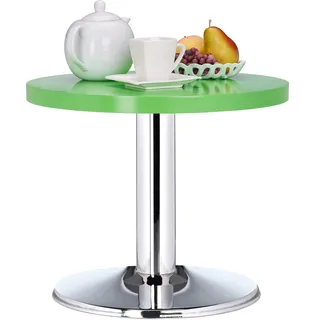 Relaxdays runder Beistelltisch HxD: 41 x 50 cm, dekorativer Materialmix Wohnzimmertisch, niedriger Kindertisch, grün