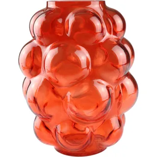 AM Design Dekovase "aus orangefarbenem Glas" bietet eine besondere Formgebung, orange