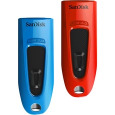 Bild Ultra 64 GB USB 3.0 Flash- Laufwerk (SecureAccess Software, Passwortschutz, Übertragungsgeschwindigkeit von bis zu 130 MB/s) Blau/Rot