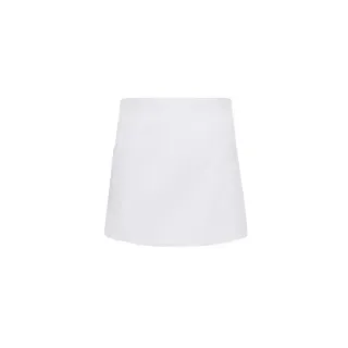 Karlowsky Basic Vorbinder mit Tasche, 60 x 35 cm, Vorbinder mit durchgehendem Band aus Schürzenstoff, Farbe: weiß