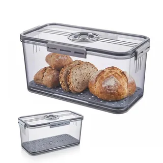 MIUUIPI Brotaufbewahrung Toastbrotbox, Brotkasten Brotbox, Bread Box für Knäckebrotdose Brotkorb Modern Knäckebrotbox Aufbewahrungsbox mit Deckel Küche Brotbehälter Frischhaltedosen Frischhaltebox