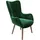 Ohrensessel BRIDGET Samt 68 x 99 x 77 cm Grün