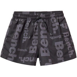 Badeshorts BENCH., Herren, Gr. XXL (58/60), Kurz, schwarz (schwarz (kurzgröße)), Microfaser, Polyester, bedruckt, Badehosen Badeshorts, kurze oder lange Form