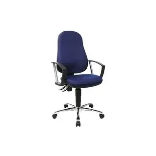 Topstar Bürostuhl Point 60 Plus, 8169A G26 Stoff blau, Gestell chrom