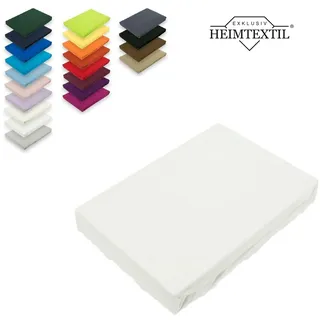 EXKLUSIV HEIMTEXTIL Spannbettlaken Jersey 180 x 200 cm weiß