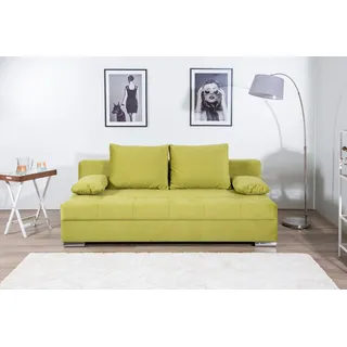 Collection AB Schlafsofa »Tania mit Bettfunktion und Bettkasten« komfortabler Sitzkomfort: Federkern-Polsterung, inklusive Rückenkissen, grün