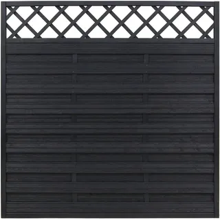 Sichtschutzzaun-Element Country Anthrazit lasiert 180 cm x 180 cm