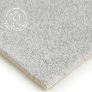 Andiamo Teppichboden »Catania, Velours, Made in Belgium« rechteckig 7,5 mm Höhe meliert, Breite 400 cm oder 500 cm, strapazierfähig & pflegeleicht, grau