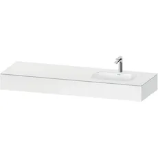 Duravit Qatego Einbauwaschtisch mit Konsole, 1600x550x170mm, Becken rechts, QA46940, Farbe: Weiß Matt